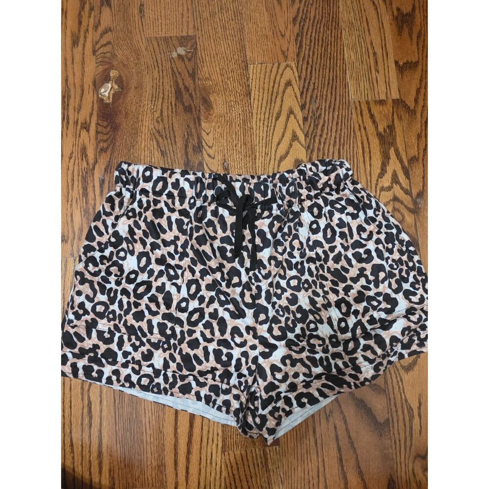 Animal Print Shorts Size Medium Drawstring Waist